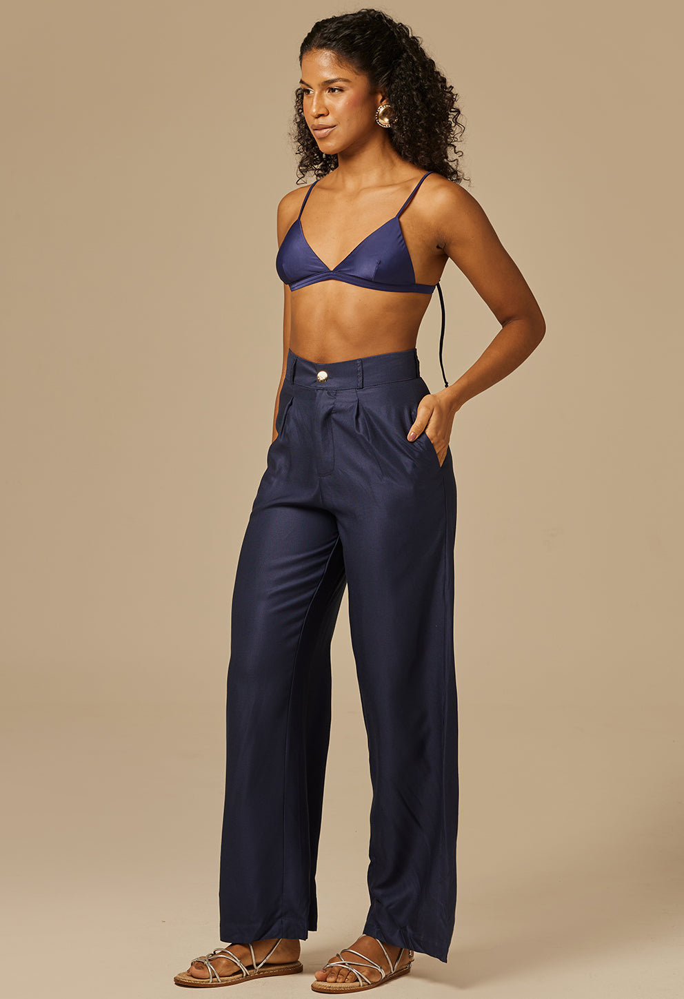 Calça Pantalona Social MD Marinho