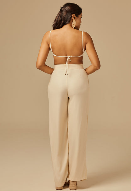 Calça Pantalona Brena Calcário