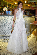 Saia Lenço Com Franja Off White PG