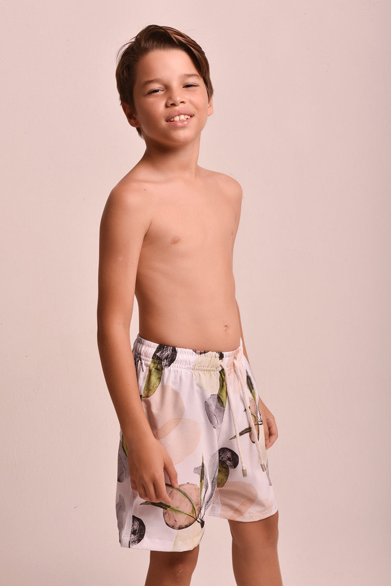 Bermuda Beach Elast Infantil Champanhe