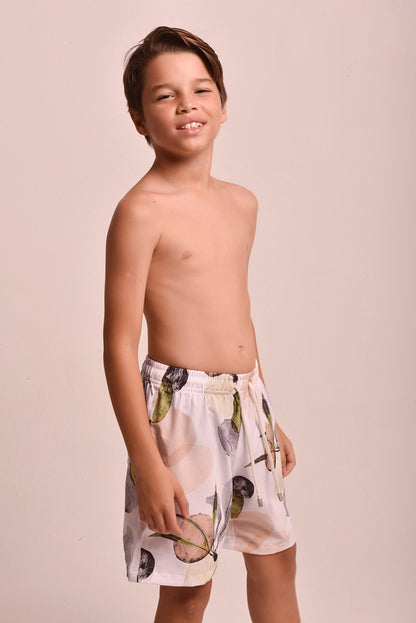 Bermuda Beach Elast Infantil Champanhe