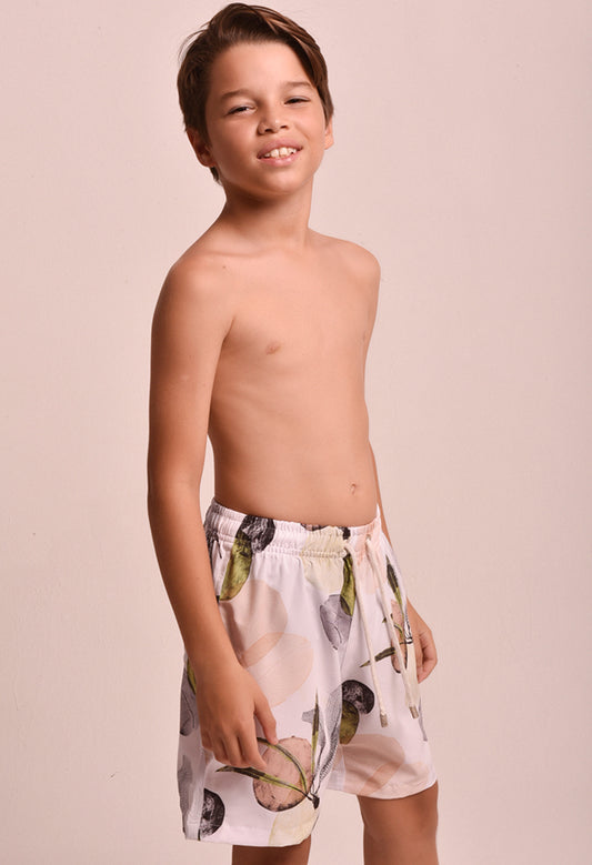 Bermuda Beach Elast Infantil Champanhe