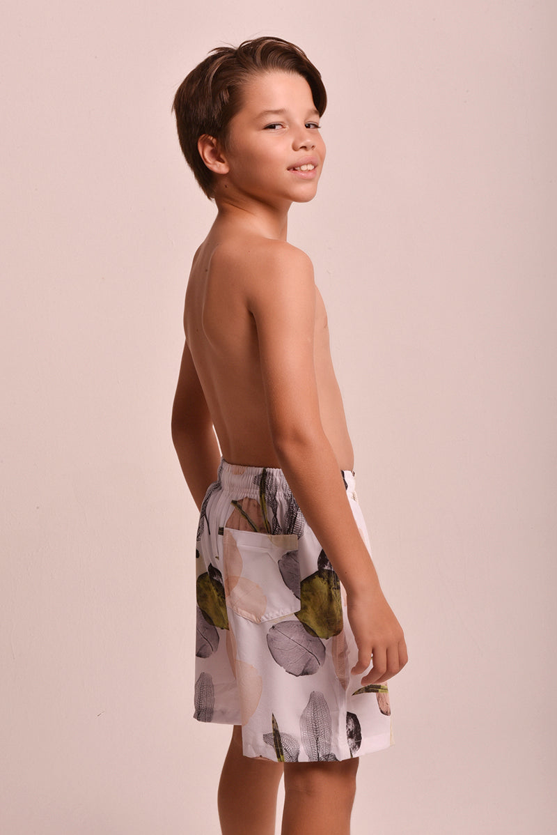 Bermuda Beach Elast Infantil Champanhe