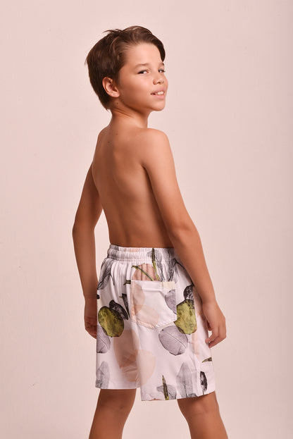 Bermuda Beach Elast Infantil Champanhe