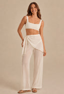 Calça Amarração Mg Off White