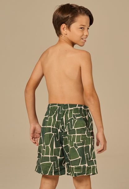 Bermuda Beach Elast Infantil Mosaico