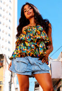 Short Jeans Lu Azul Médio