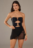 Saia Mini Transpassada Mg Preto