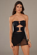 Saia Mini Transpassada Mg Preto
