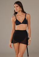 Saia Mini Transpassada Tl Preto