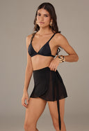 Saia Mini Transpassada Tl Preto