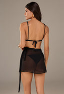 Saia Mini Transpassada Tl Preto